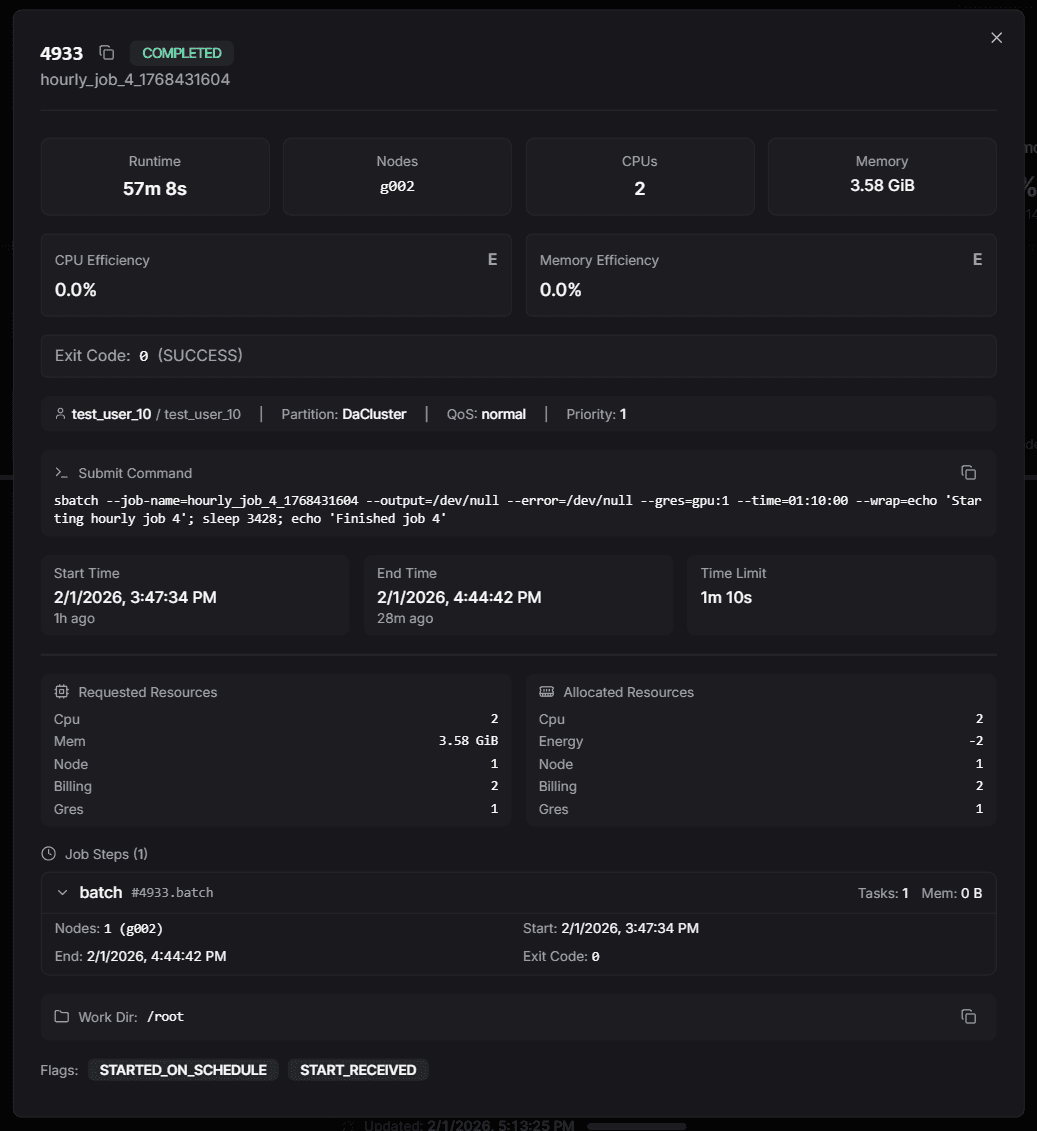 Figure 7: Job Details Interface