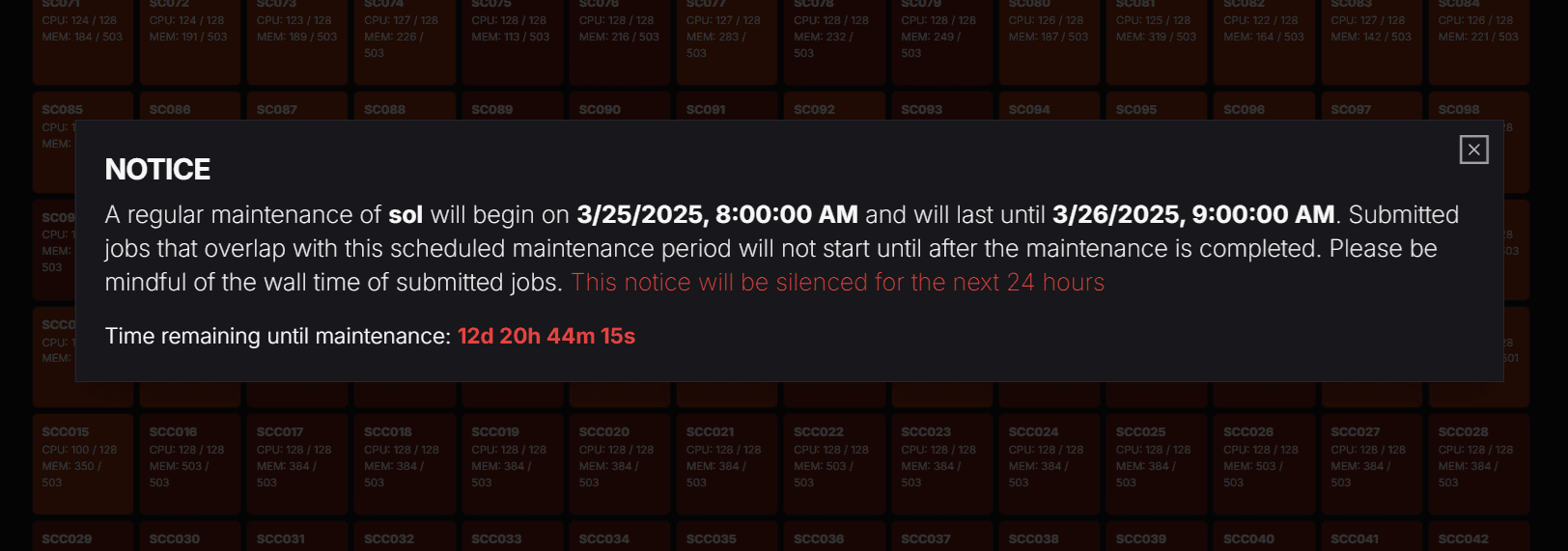 Figure 5: Maintenance Alerts