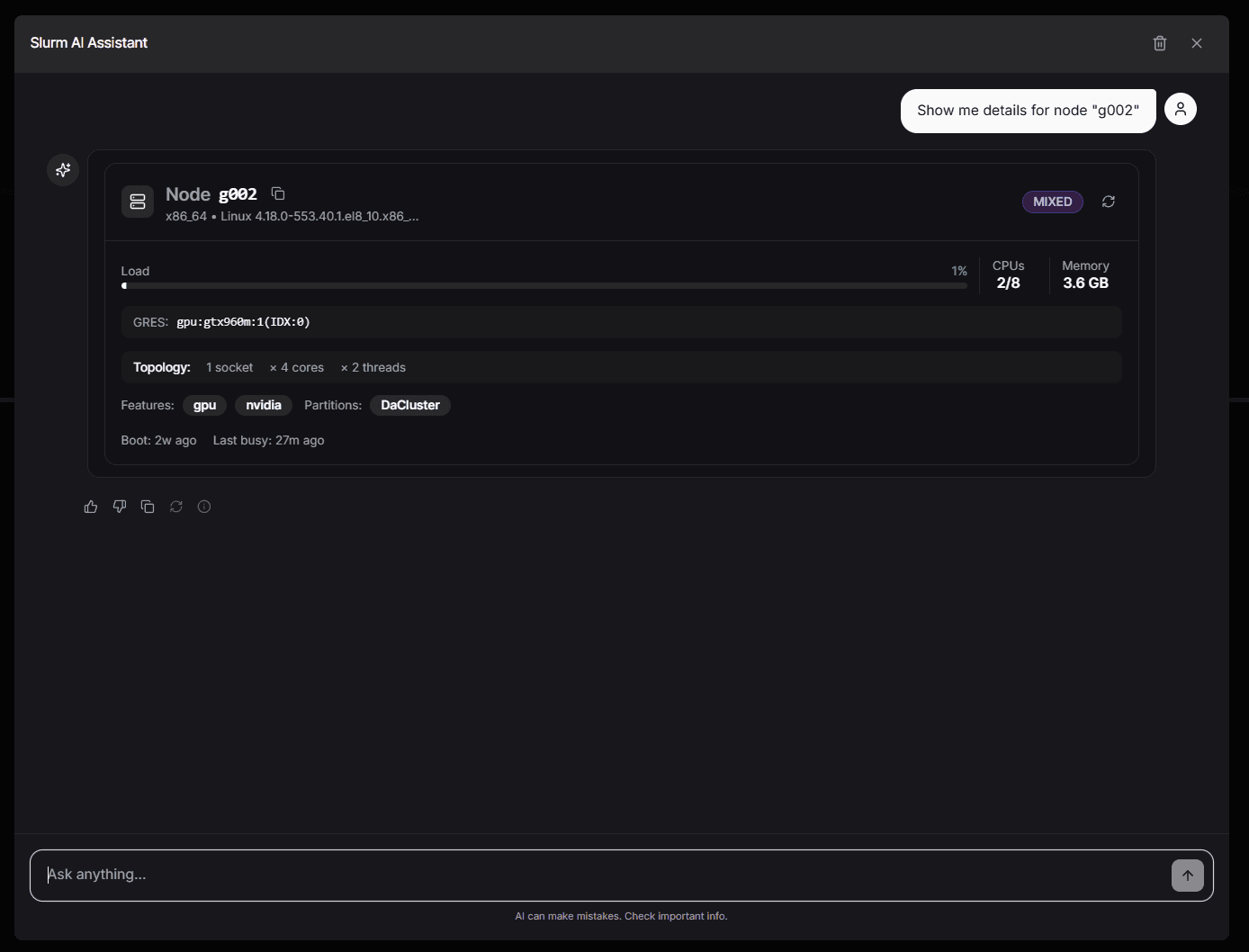 AI Chatbot Interface